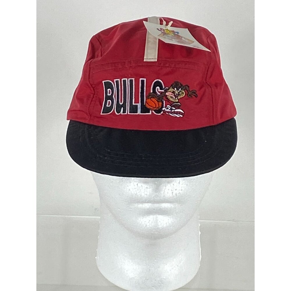 VTG 1998 Looney Tunes NBA Chicago Bulls Tasmanian Devil 5-Panel Hat Cap NWT F234